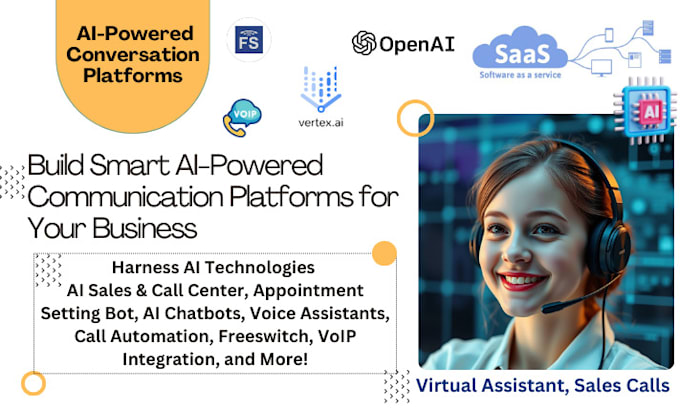 Gig Preview - Develop ai powered voip systems, ai chatbots, saas apps, and voice calling apps