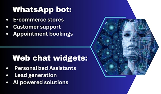 Gig Preview - Create custom whatsapp bots and web chat solutions