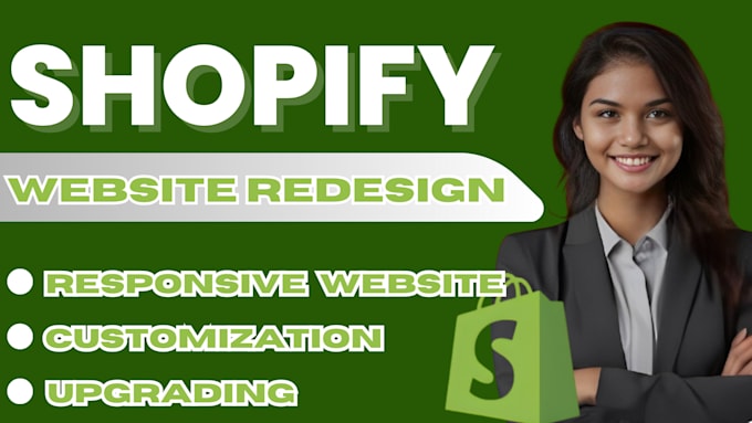 Gig Preview - Shopify website redesign shopify store redesign and redesign shopify website