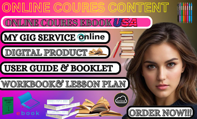 Gig Preview - Create online course content training manual ebook online course content