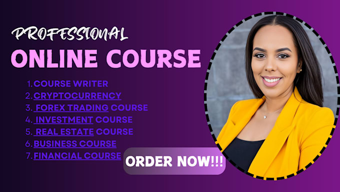 Gig Preview - Write online course cryptocurrency, investor, forex, investment ppt video course