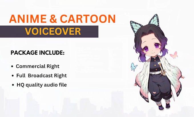 Gig Preview - Do a professional cartoon or anime acting voice over