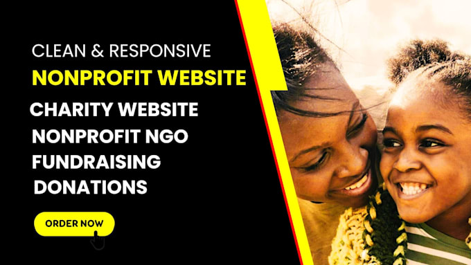 Gig Preview - Design nonprofit website for your charity, ngo donation on godaddy, wix