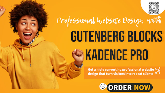 Gig Preview - Use gutenberg blocks kadence pro to build a website that suits your brand