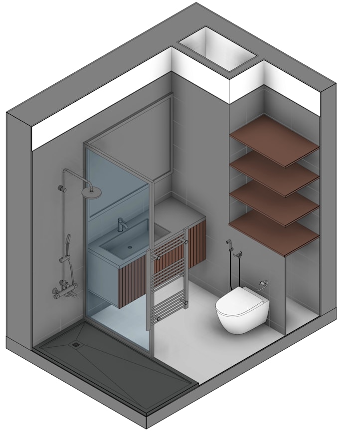 Gig Preview - Do architectural isometric 3d floor plan in revit