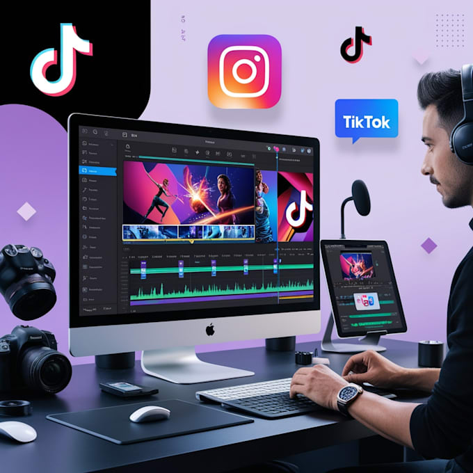 Gig Preview - Create ad video editing for instagram and tiktok