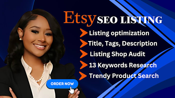 Gig Preview - Optimize your etsy SEO etsy titles tag description etsy shop promotion etsy shop