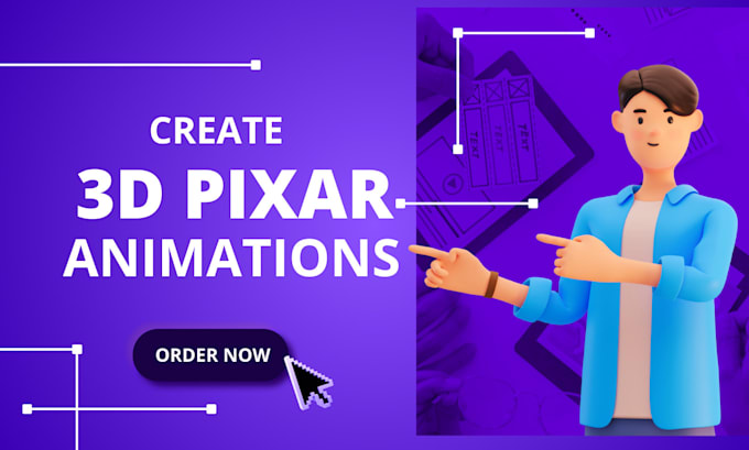 Gig Preview - Create 3d disney pixar style, 3d disney pixar movie disney animation movie scene