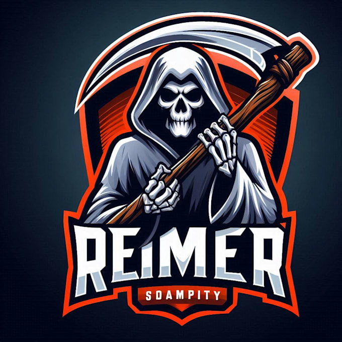 Gig Preview - Do grim reaper holding scythe mascot logo unlimited revision