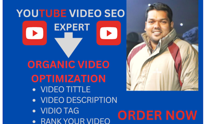 Gig Preview - Do best youtube video SEO expert optimization for ranking