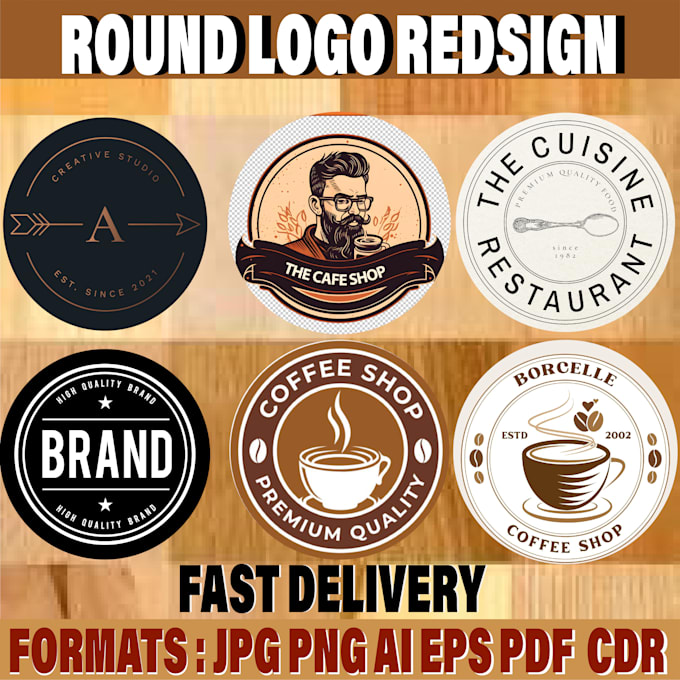 Gig Preview - Design clean badge, patch, round logo or sticker,t shirt