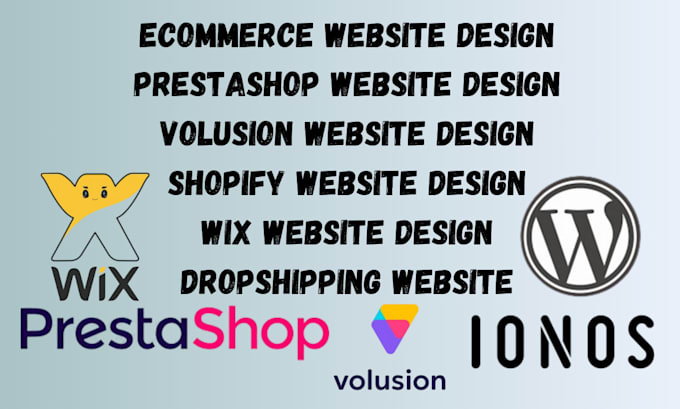 Gig Preview - Design ionos website prestashop website for ecommerce website dropshipping store