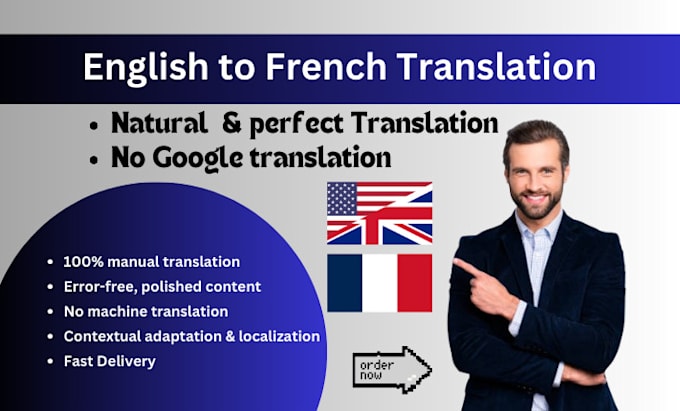 Gig Preview - Provide english to french and french to english translations