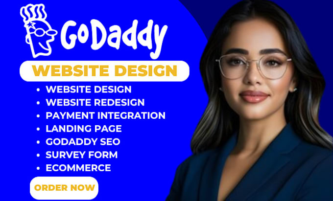 Gig Preview - Godaddy website, godaddy website redesign, godaddy website design, godadddy seo