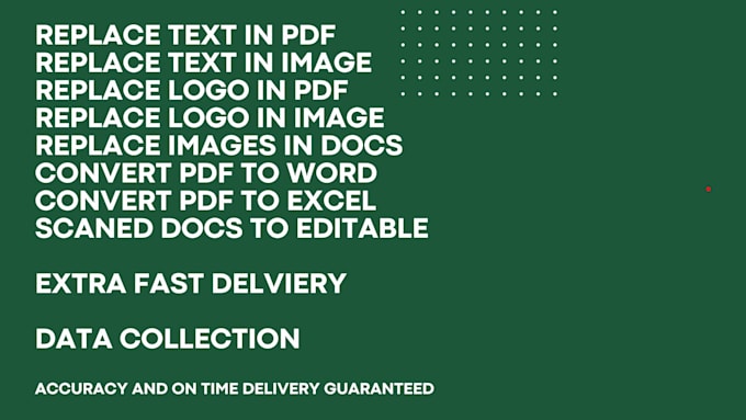 Gig Preview - Replace or change text, image, logo in pdf or image