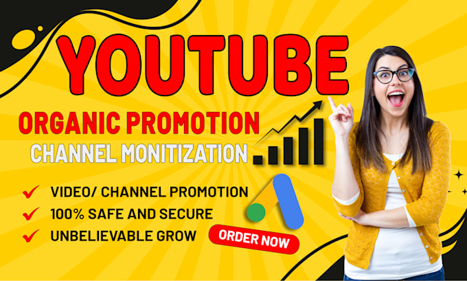 Bestseller - super fast organic youtube channel promotion and monetization