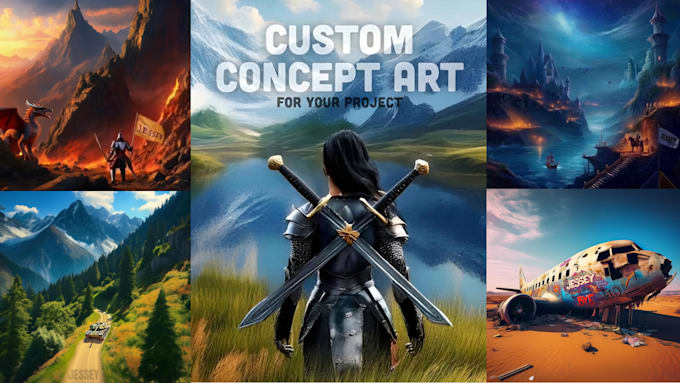 Bestseller - create a realistic illustration concept art for your project