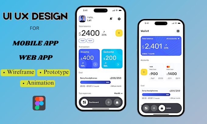 Gig Preview - Create custom mobile app ui design, web ui for crypto wallet, finance app