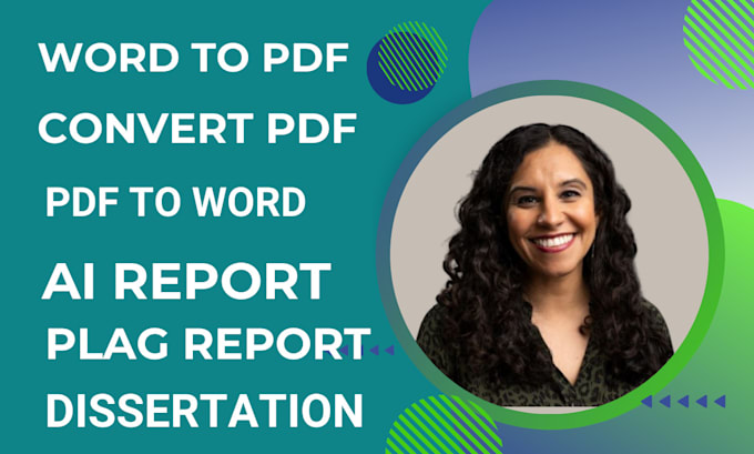 Gig Preview - Convert pdf to word or convert word document to  pdf and check for ai report