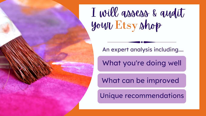 Gig Preview - Audit and assess your etsy store