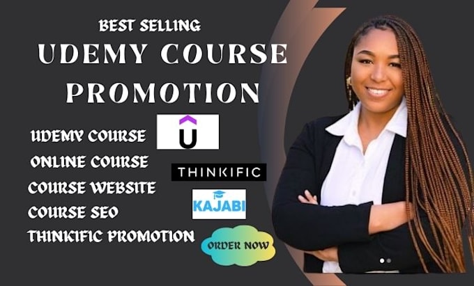 Gig Preview - Create udemy course teachable thinkific udemy online course promotion