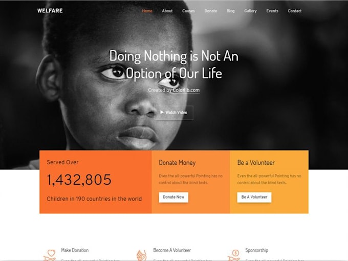 Bestseller - develop ngo website charity website crowdfunding website donation website