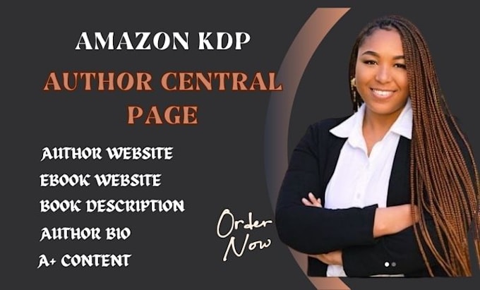 Gig Preview - Do amazon author central page, author website, a plus content, amazon kindle KDP