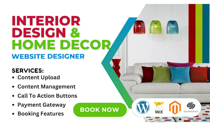 Gig Preview - Design interior design home decoration furniture architecture remodeling website