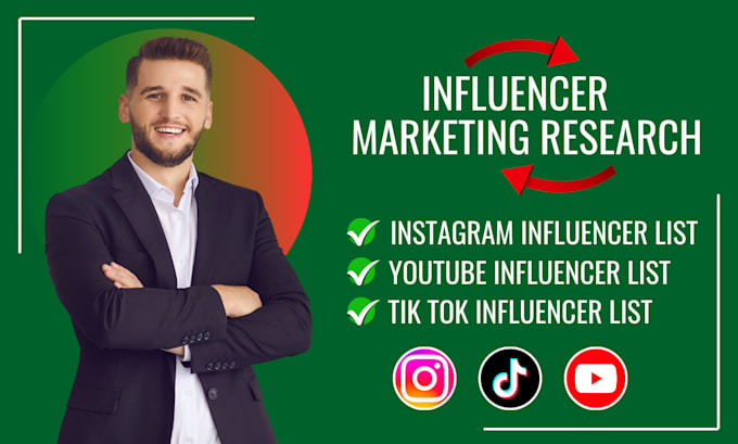 Gig Preview - Do instagram tiktok youtube influencer, influencer marketing research