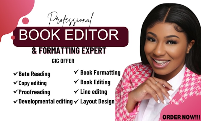 Gig Preview - Expertly edit, proofread, format design your ebook for KDP and print