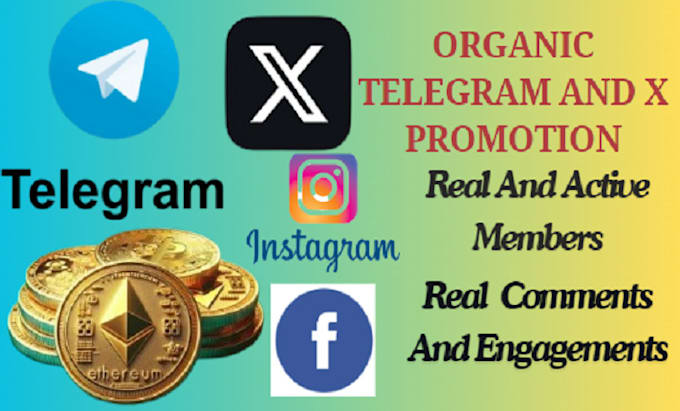 Gig Preview - Boost real and organic crypto telegram, meme coin, twitter x, promotion