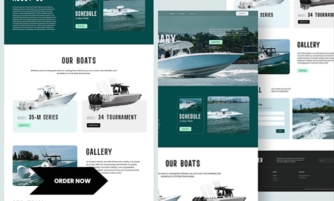 Gig Preview - Develop yacht website, boat booking, car rental website, cruise, jet ski website