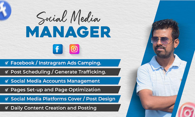 Gig Preview - Be your social media manager ads campaign and personal assistant