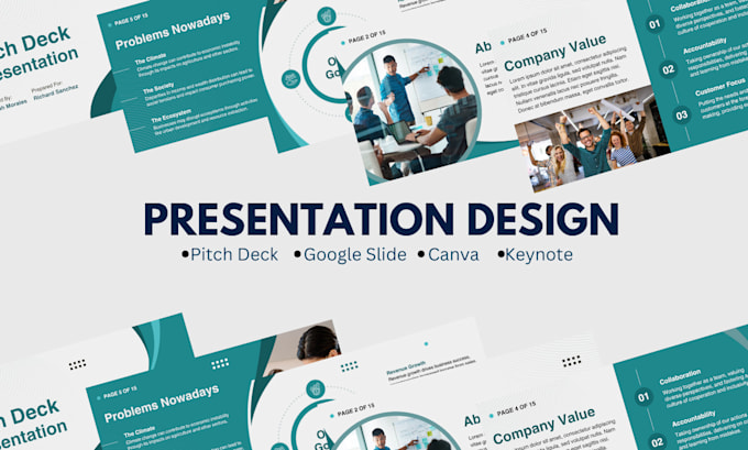 Gig Preview - Design redesign powerpoint presentation pitch deck presentation design canva