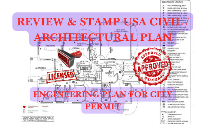 Gig Preview - Do professional civil engineering, architectural drawings with USA pe stamp