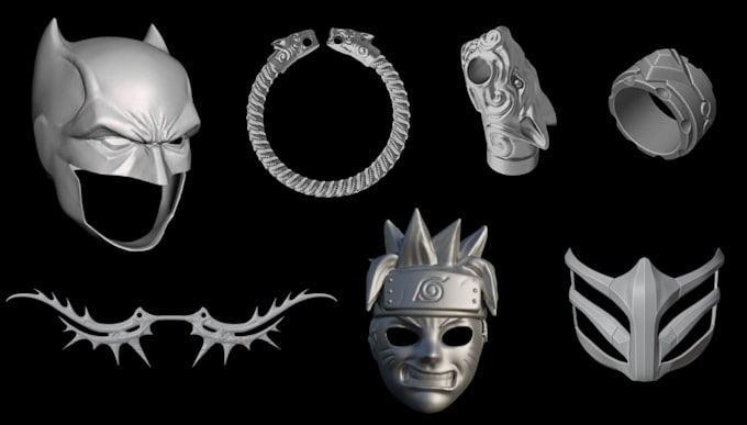 Gig Preview - Do 3d cosplay prop, helmet, mask, game asset, figurines, 3d toy for 3d printing