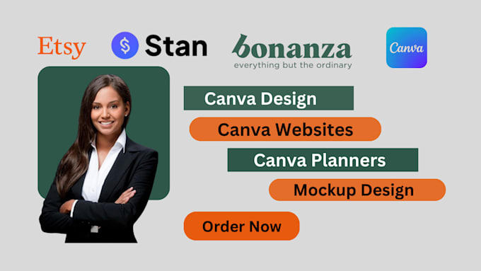 Gig Preview - Design appealing canva planner template for etsy stan store bonanza