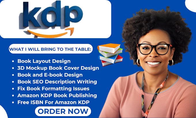 Gig Preview - Do book formatting for amazon kdp, kdp book publishing amazon kdp book promotion