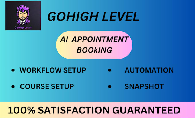 Gig Preview - Do ai appointment booking, website design, form, survey, on gohighlevel