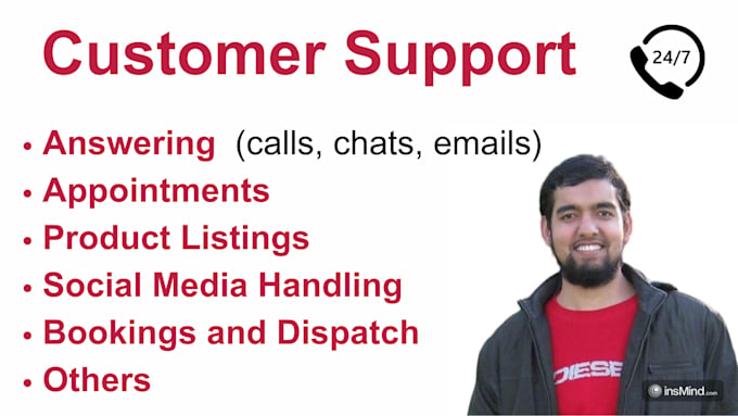 Gig Preview - Be your customer support agent or receptionist