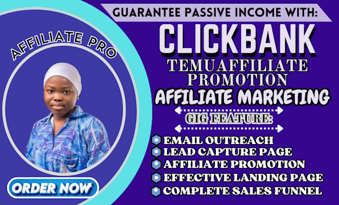 Gig Preview - Promote temu affiliate link referral and clickbank affiliate promotion