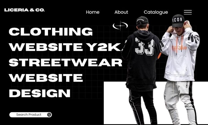 Gig Preview - Design clothing website y2k shopify clothing website y2k streetwear website