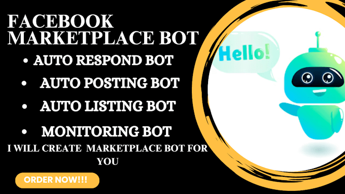 Gig Preview - Create facebook marketplace bot, auto listing bot, auto posting bot for you