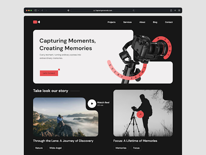 Gig Preview - Design a professional photography website for photographer