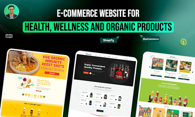 Gig Preview - Design and develop ecommerce website for organic products, health and wellness