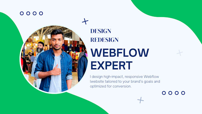 Gig Preview - Design, redesign or develop responsive webflow website, figma to webflow