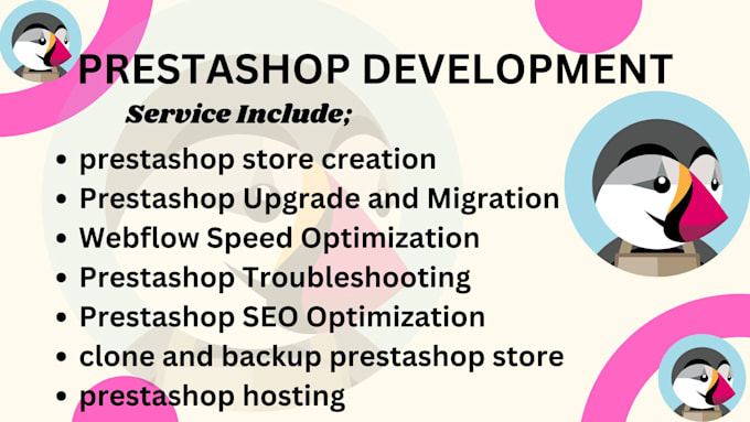 Gig Preview - Clone, build prestashop store, install module, theme, update, upgrade prestashop