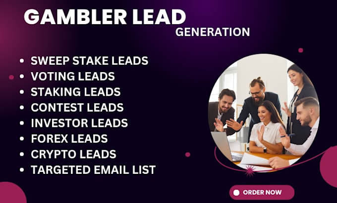 Gig Preview - Generate crypto lead, gamblers lead, voting lead, sweepstakes lead