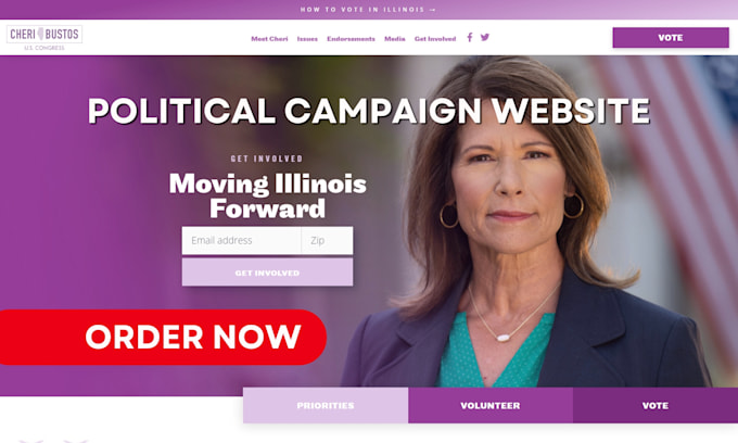 Gig Preview - Design political campaign website, political website, election campaign website