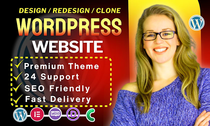 Gig Preview - Do wordpress website development, design or clone on godaddy bluehost hostinger